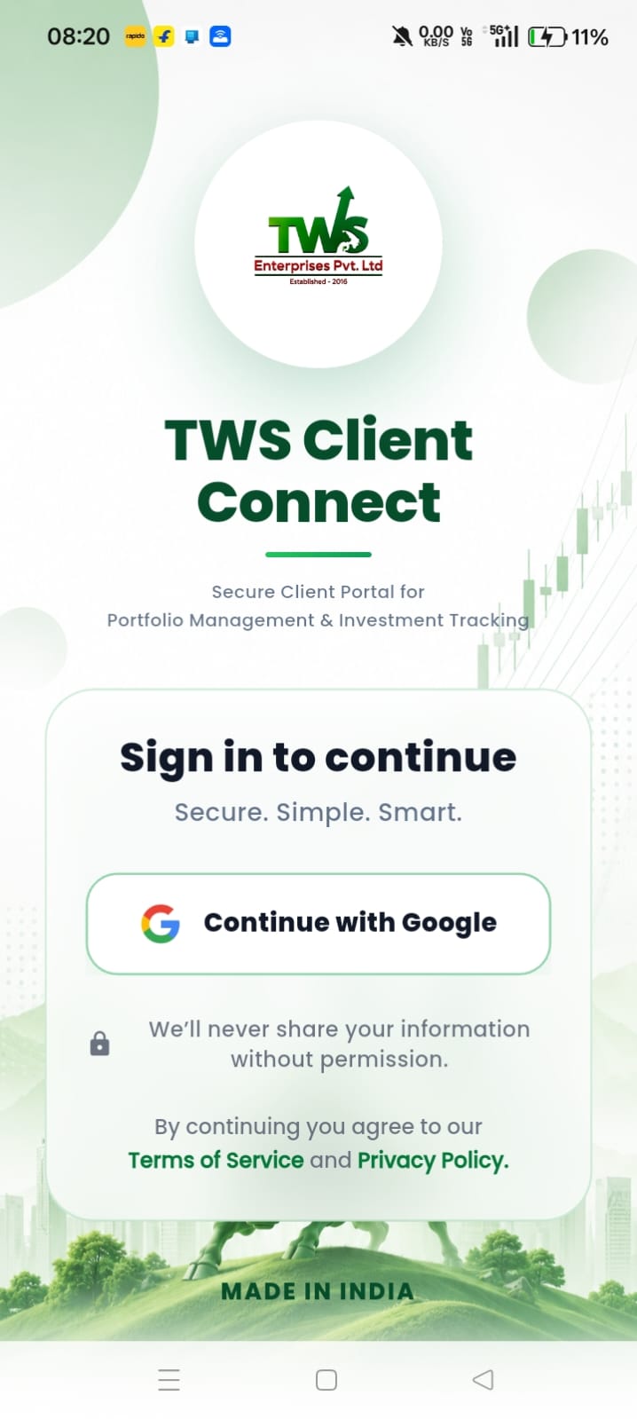 TWS Connect login